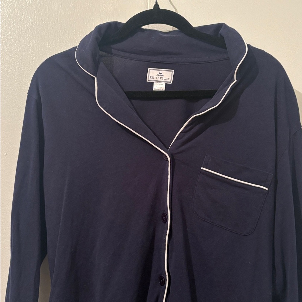 Petite Plume Women's Cotton Shirt Womens Medium Sleepwear Cozy - Picture 2 of 10